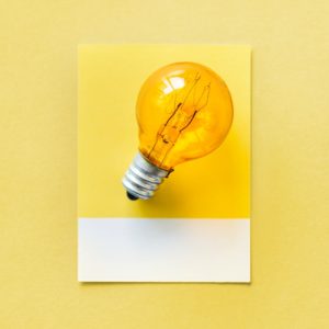 yellow light bulb photo